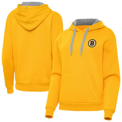 NHL Gold Boston Bruins Antigua Women's Victory Pullover Hoodie