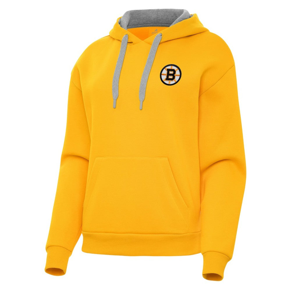 NHL Gold Boston Bruins Antigua Women's Victory Pullover Hoodie