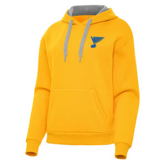 NHL Gold St. Louis Blues Antigua Women's Victory Pullover Hoodie