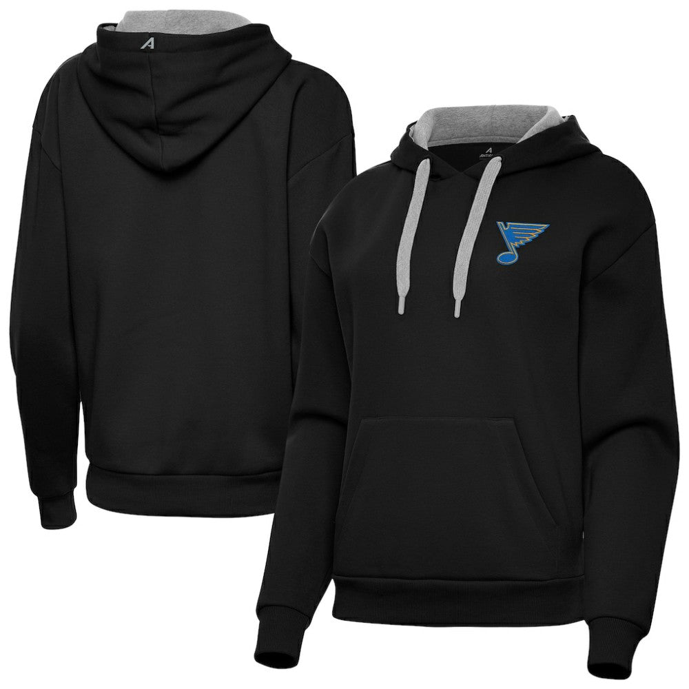 NHL Black St. Louis Blues Antigua Women's Victory Pullover Hoodie