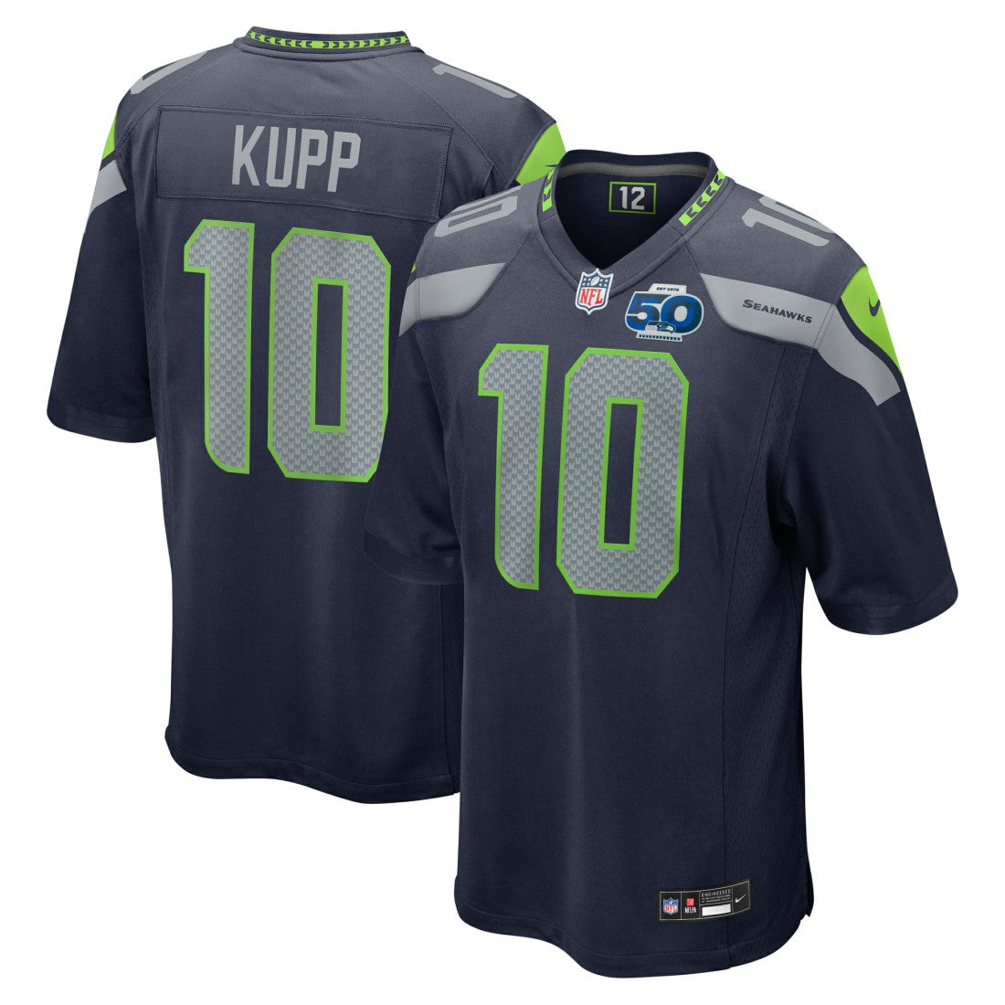 Cooper Kupp  Team 50th Season Game Jersey - Seattle Seahawks