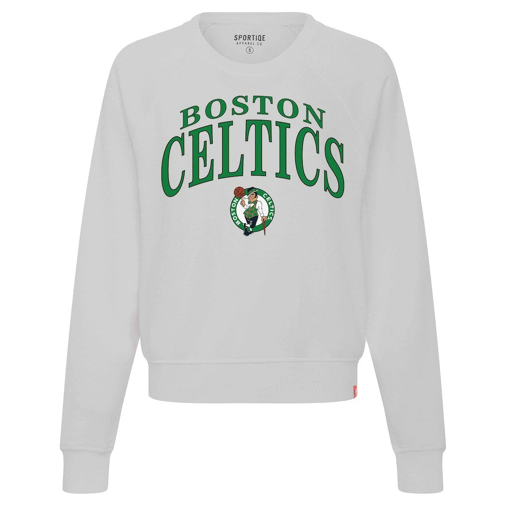 NBA Boston Celtics Sportiqe Women's Genuine Issue Collection Ashlyn Cropped Sweatshirt