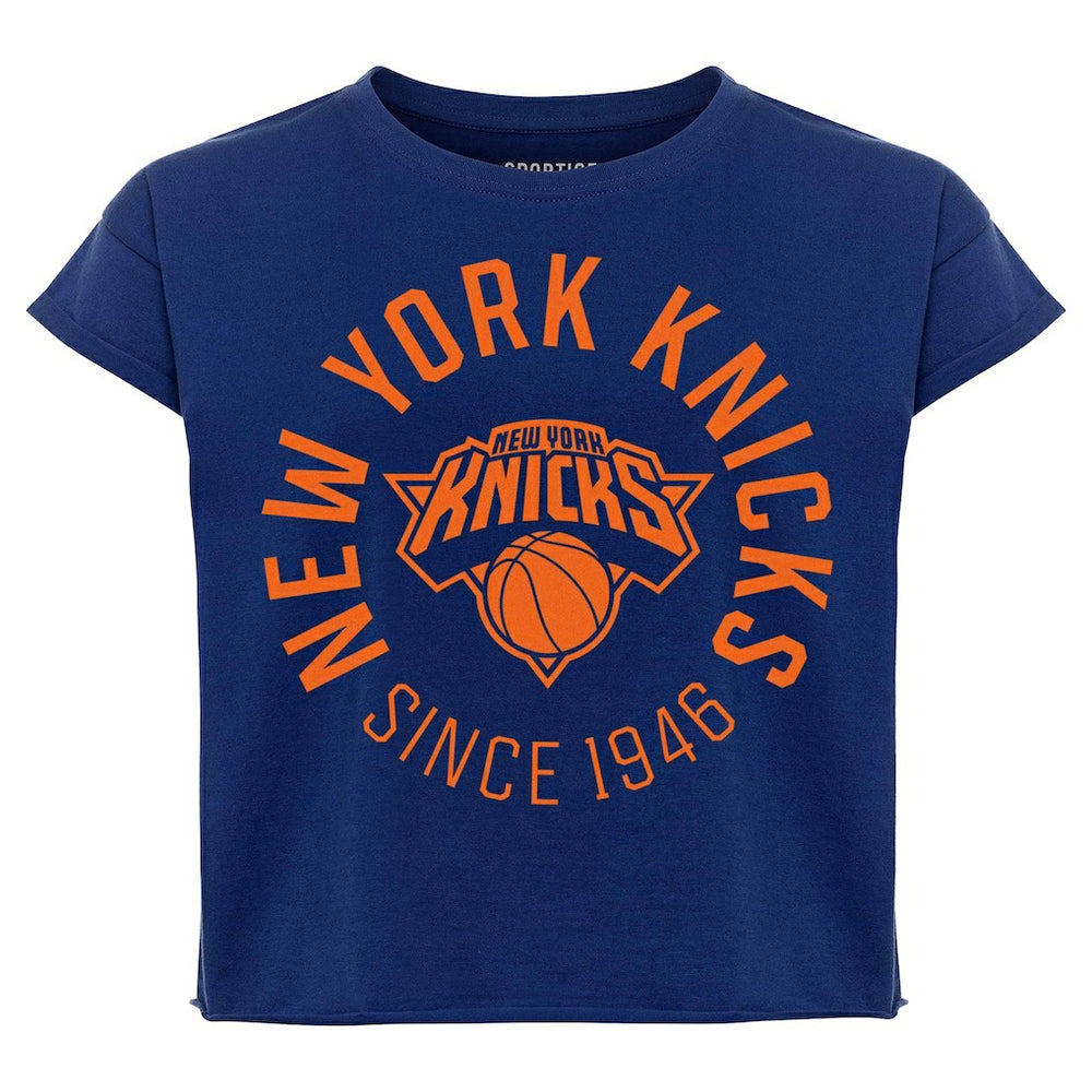 NBA New York Knicks Sportiqe Women's Cropped Genuine Issue Collection Alana T-Shirt
