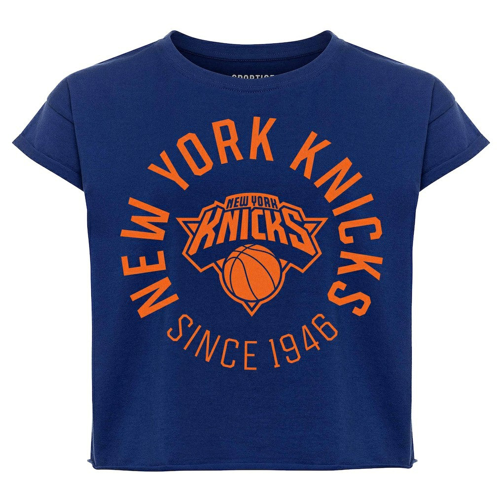 NBA New York Knicks Sportiqe Women's Cropped Genuine Issue Collection Alana T-Shirt