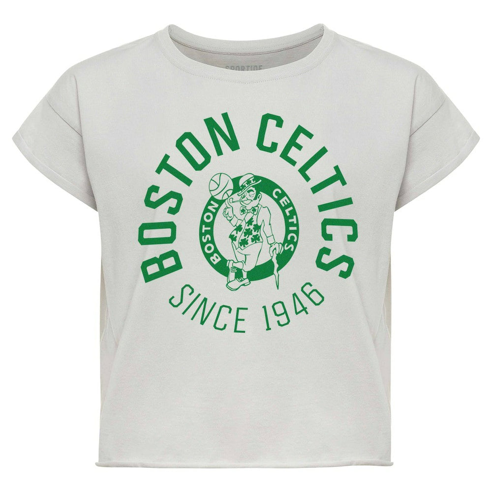 NBA Boston Celtics Sportiqe Women's Cropped Genuine Issue Collection Alana T-Shirt