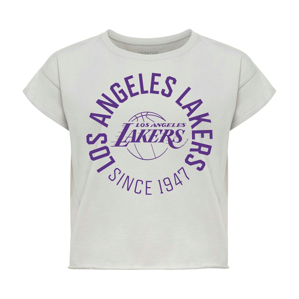 NBA Los Angeles Lakers Sportiqe Women's Cropped Genuine Issue Collection Alana T-Shirt