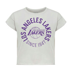 NBA Los Angeles Lakers Sportiqe Women's Cropped Genuine Issue Collection Alana T-Shirt