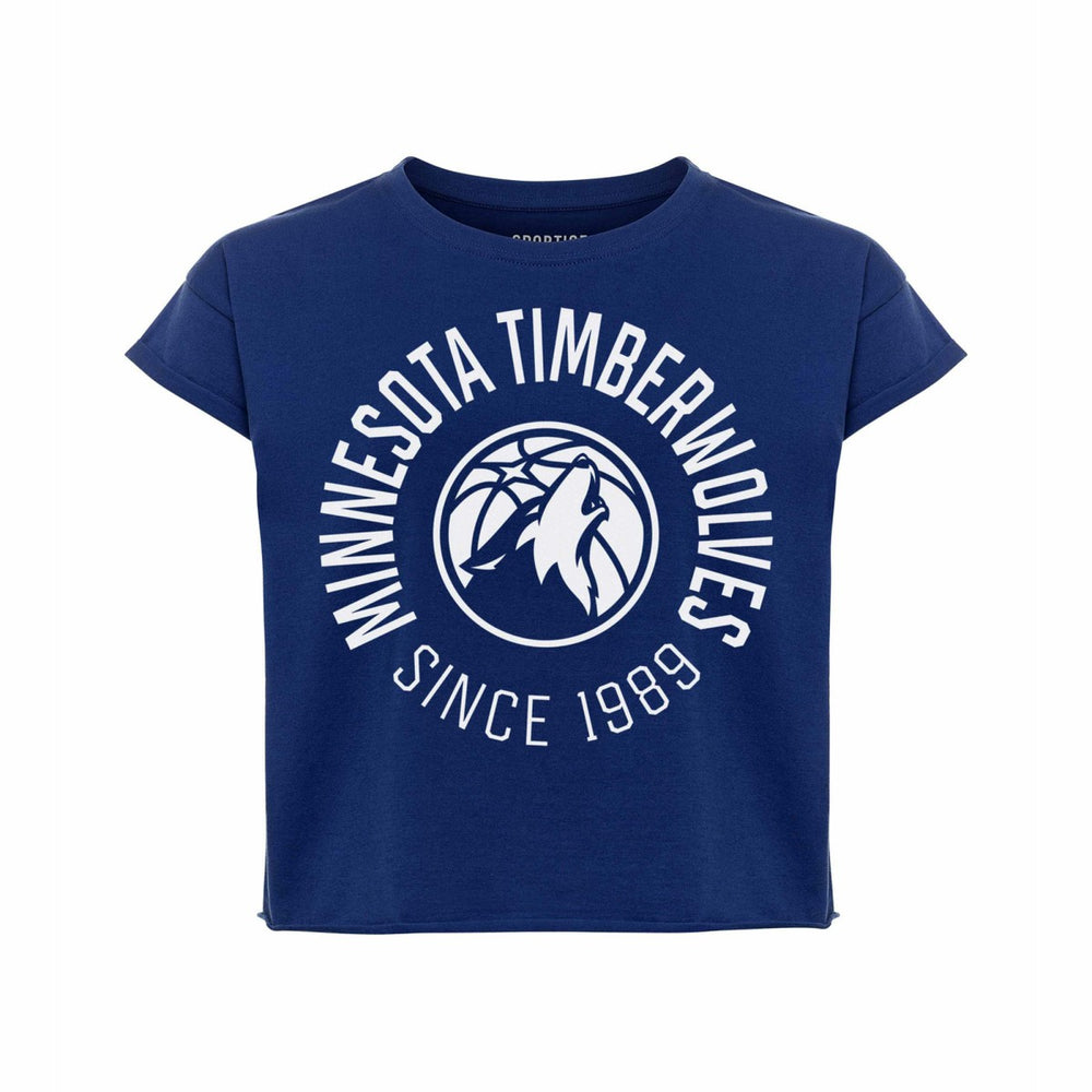 NBA Minnesota Timberwolves Sportiqe Women's Cropped Genuine Issue Collection Alana T-Shirt