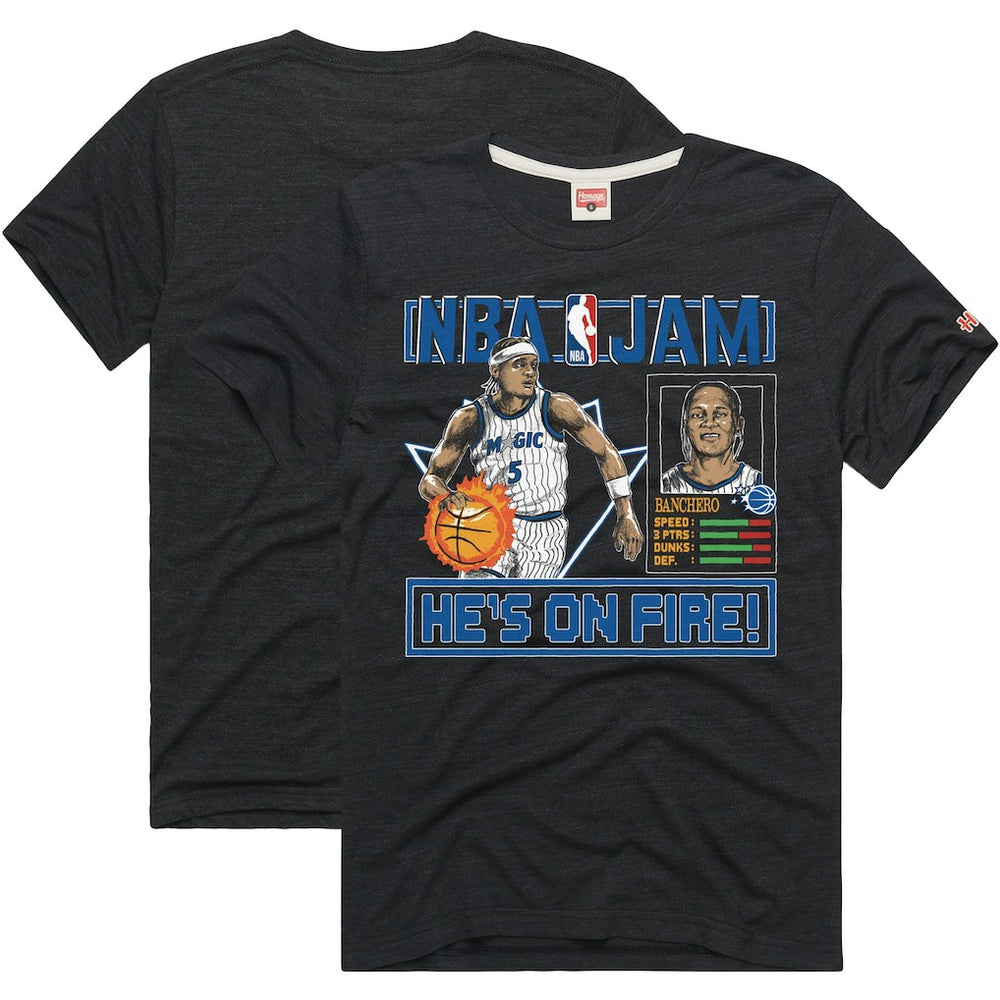 NBA Paolo Banchero Orlando Magic Homage Unisex NBA Jam Tri-Blend T-Shirt