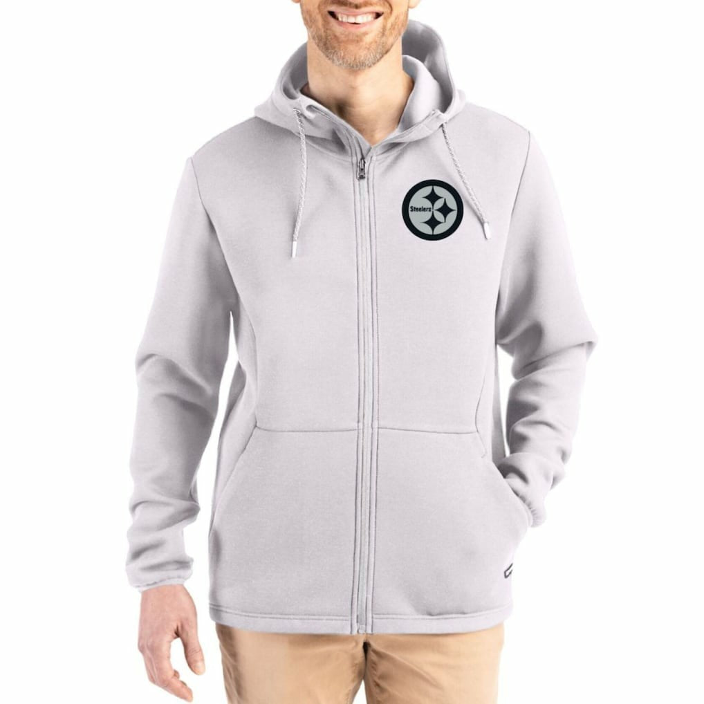 Cutter & Buck Roam Epic Comfort Recycled Full-Zip Hoodie Jacket - Pittsburgh Steelers
