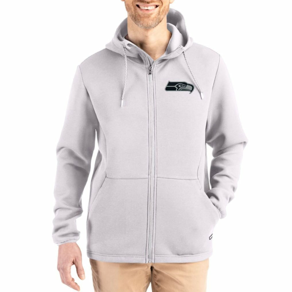 Cutter & Buck Roam Epic Comfort Recycled Full-Zip Hoodie Jacket - Seattle Seahawks