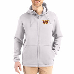 Cutter & Buck Roam Epic Comfort Recycled Full-Zip Hoodie Jacket - Washington Commanders