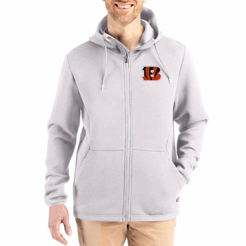 Cutter & Buck Roam Epic Comfort Recycled Full-Zip Hoodie Jacket - Cincinnati Bengals