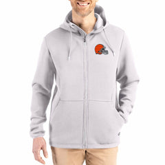 Cutter & Buck Roam Epic Comfort Recycled Full-Zip Hoodie Jacket - Cleveland Browns