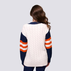MLB Houston Astros Lusso Women's Shyla Knit V-Neck Full-Zip Sweater