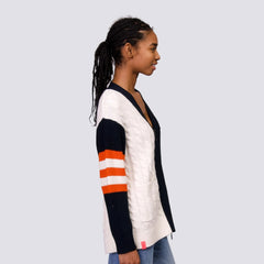 MLB San Francisco Giants Lusso Women's Shyla Knit V-Neck Full-Zip Sweater