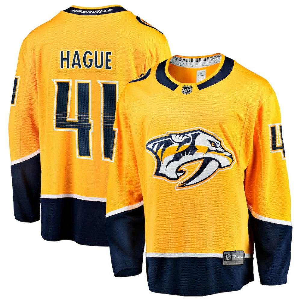 NHL Gold Nicolas Hague Nashville Predators Fanatics Home Breakaway Jersey