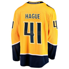 NHL Gold Nicolas Hague Nashville Predators Fanatics Home Breakaway Jersey