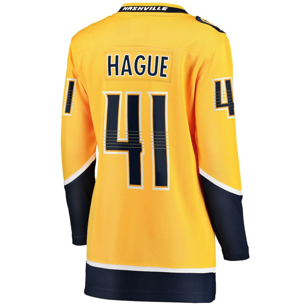 NHL Gold Nicolas Hague Nashville Predators Fanatics Women's Home Breakaway Jersey
