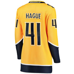NHL Gold Nicolas Hague Nashville Predators Fanatics Women's Home Breakaway Jersey
