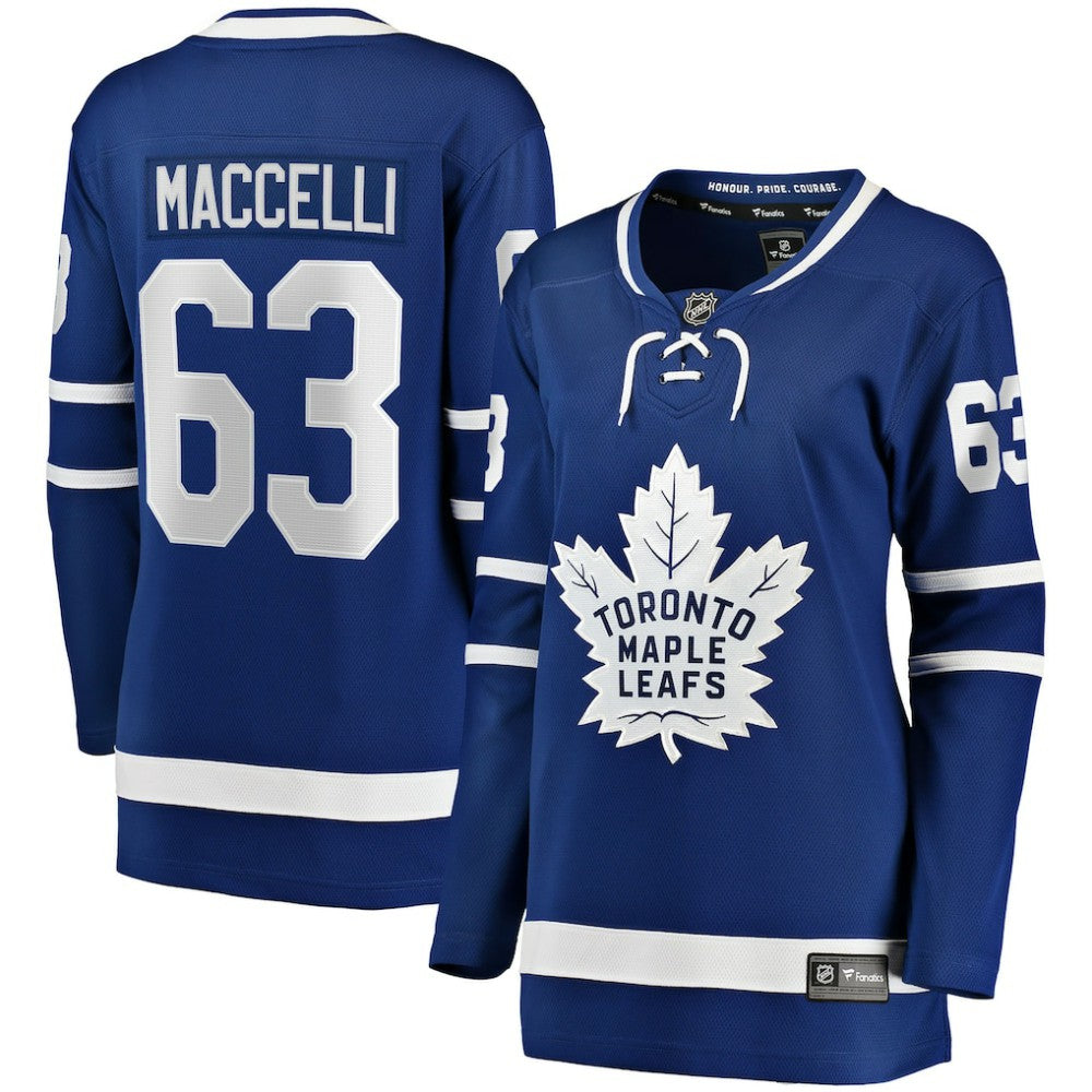 NHL Blue Matias Maccelli Toronto Maple Leafs Fanatics Women's Home Breakaway Jersey