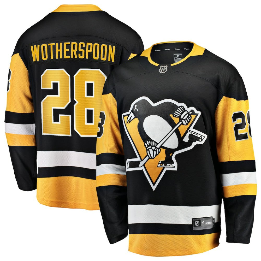 NHL Black Parker Wotherspoon Pittsburgh Penguins Fanatics Home Breakaway Jersey