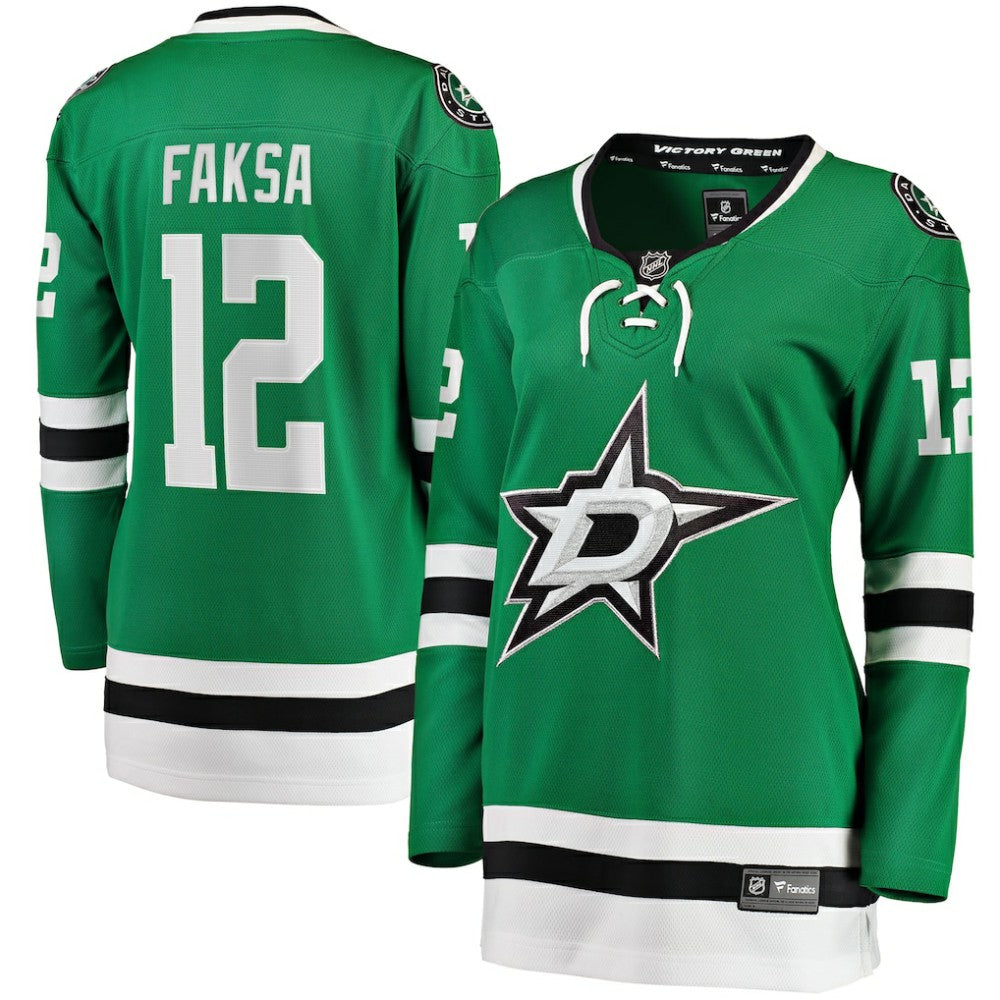 NHL Kelly Green Radek Faksa Dallas Stars Fanatics Women's Home Breakaway Jersey