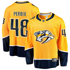 NHL Gold Nick Perbix Nashville Predators Fanatics Home Breakaway Jersey