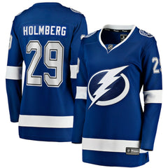 NHL Blue Pontus Holmberg Tampa Bay Lightning Fanatics Women's Home Breakaway Jersey