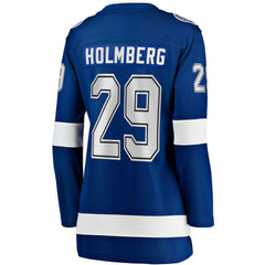 NHL Blue Pontus Holmberg Tampa Bay Lightning Fanatics Women's Home Breakaway Jersey
