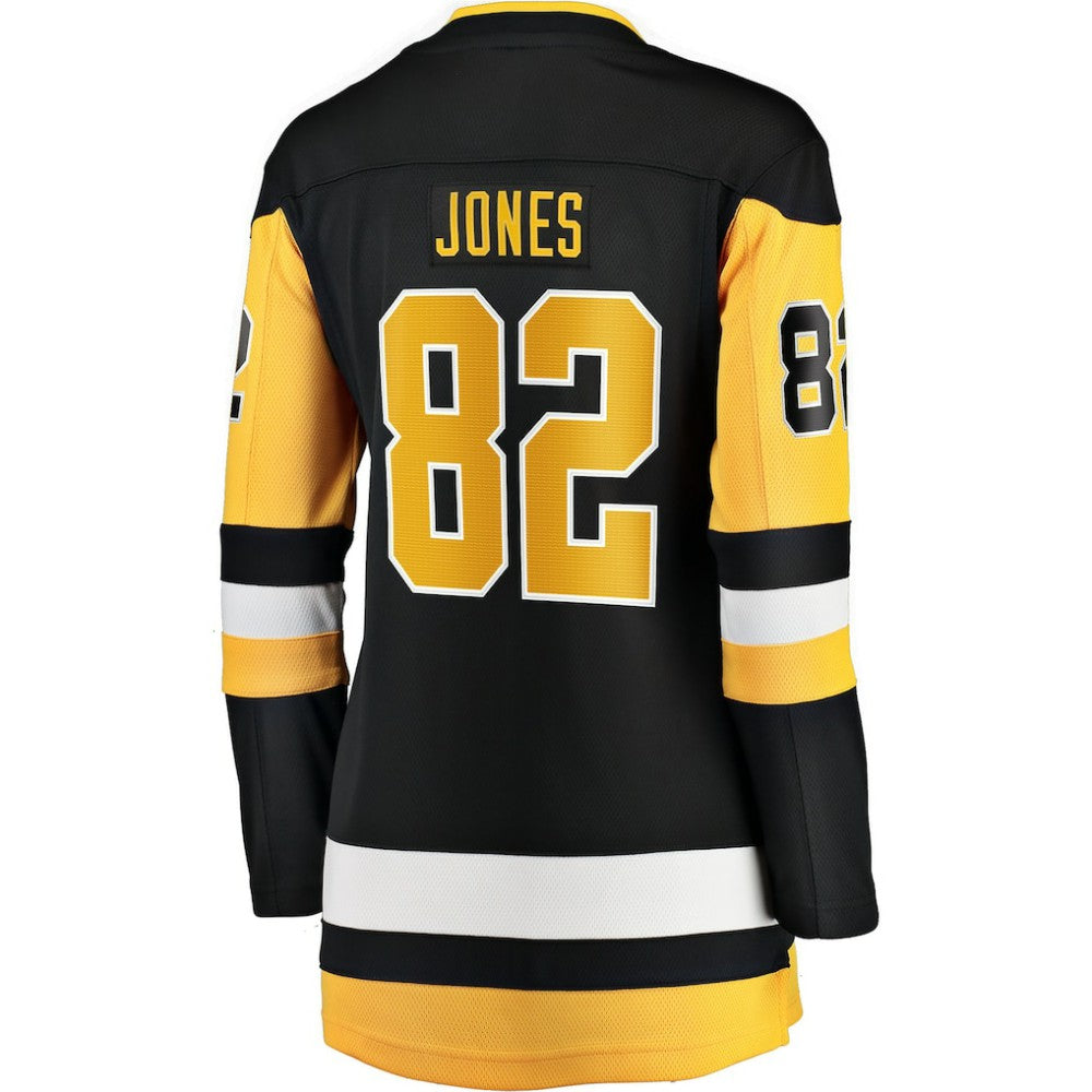 NHL Black Caleb Jones Pittsburgh Penguins Fanatics Women's Home Breakaway Jersey
