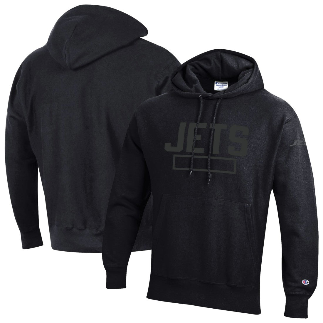 Tonal Reverse Weave Fleece Hoodie - New York Jets