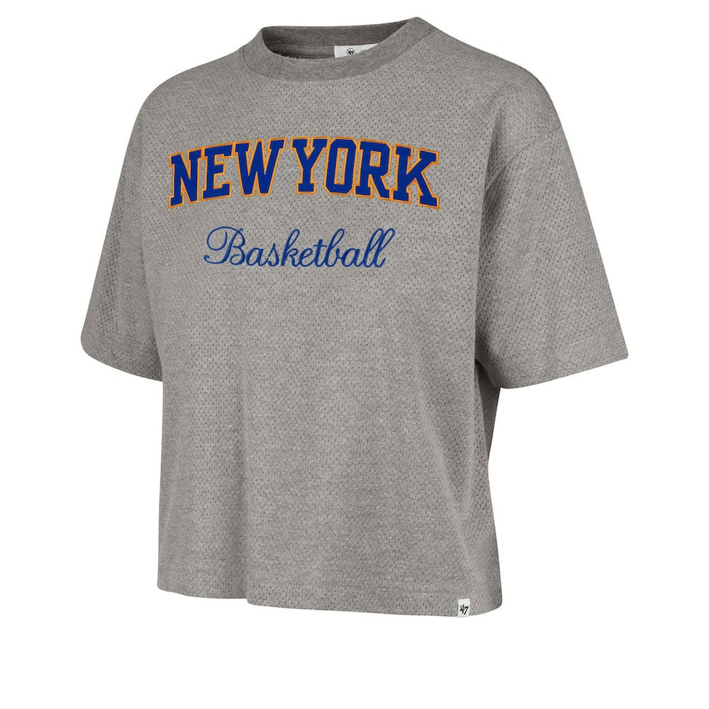NBA New York Knicks '47 Women's Pivot Drop Needle Cropped T-Shirt