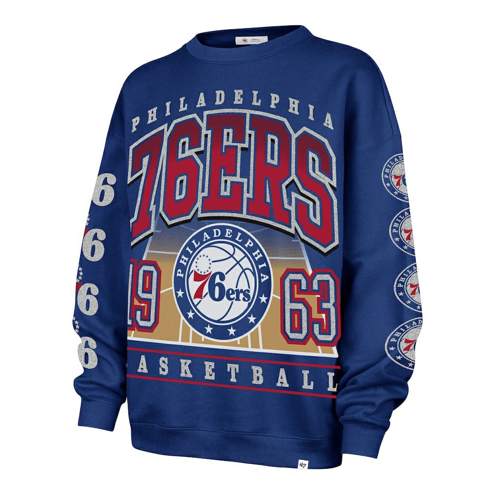 NBA Philadelphia 76ers '47 Women's Go Big Oversized Sweatshirt