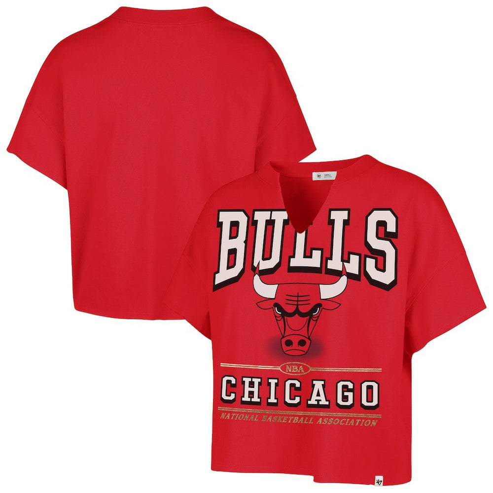 NBA Chicago Bulls '47 Women's Elation Oversized Notch Neck T-Shirt sale