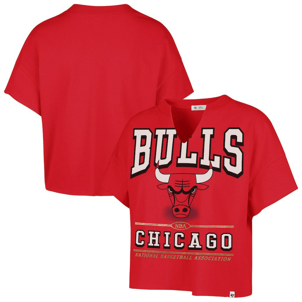 NBA Chicago Bulls '47 Women's Elation Oversized Notch Neck T-Shirt sale