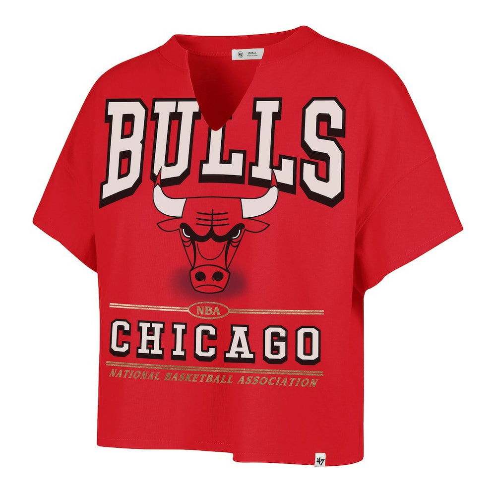 NBA Chicago Bulls '47 Women's Elation Oversized Notch Neck T-Shirt sale