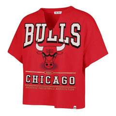 NBA Chicago Bulls '47 Women's Elation Oversized Notch Neck T-Shirt sale