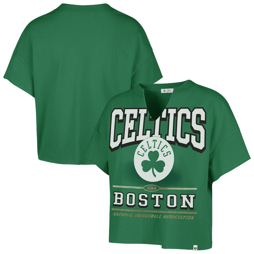 NBA Boston Celtics '47 Women's Elation Oversized Notch Neck T-Shirt