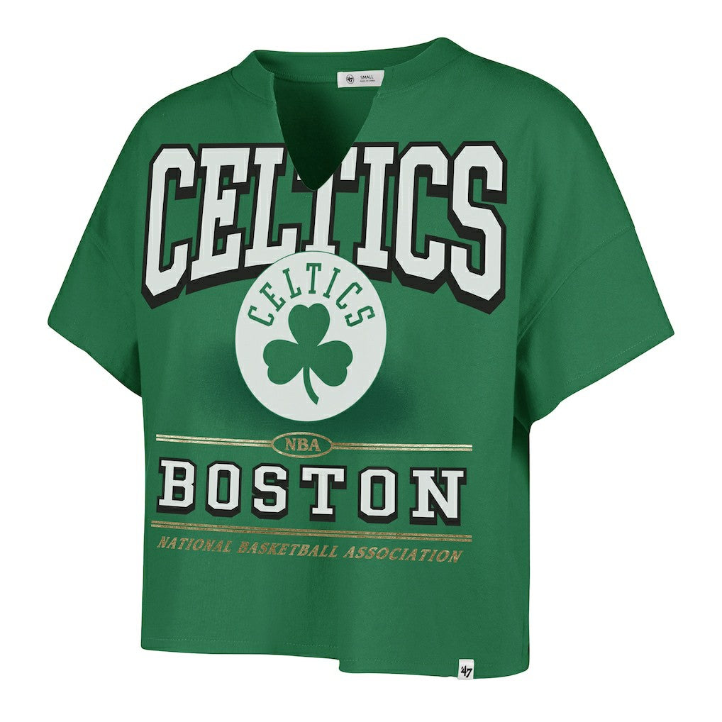 NBA Boston Celtics '47 Women's Elation Oversized Notch Neck T-Shirt