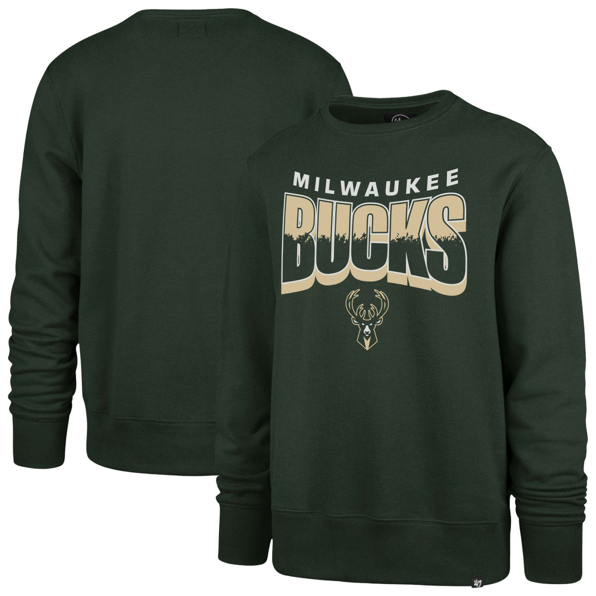 NBA Milwaukee Bucks '47 Unisex Brush By Headline Crewneck Sweatshirt