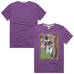 Randy Moss  Homage Unisex NFL Topps Trading Card Tri-Blend T-Shirt - Minnesota Vikings