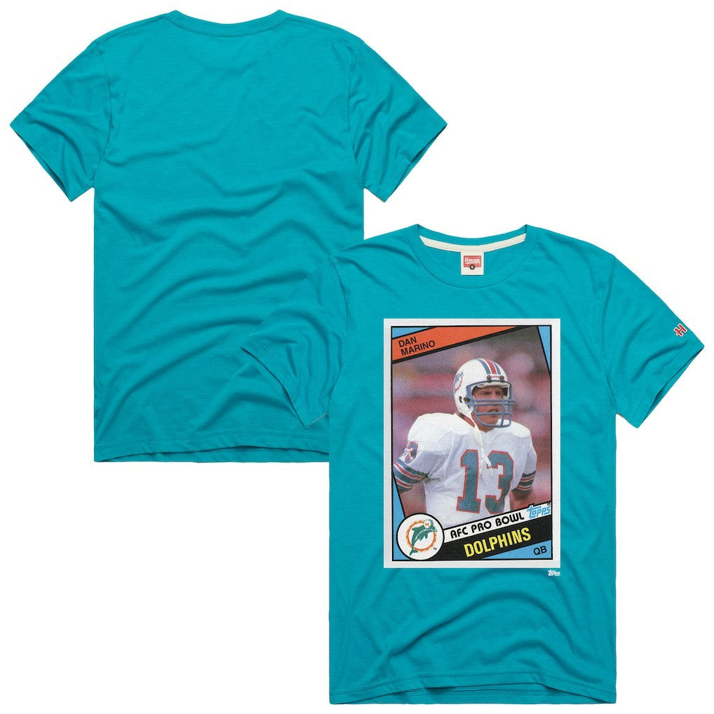 Dan Marino  Homage Unisex NFL Topps Trading Card Tri-Blend T-Shirt - Miami Dolphins
