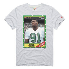 Reggie White  Homage Unisex NFL Topps Trading Card Tri-Blend T-Shirt - Philadelphia Eagles