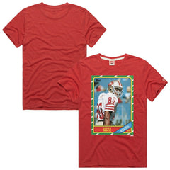 Jerry Rice  Homage Unisex NFL Topps Trading Card Tri-Blend T-Shirt - San Francisco 49ers
