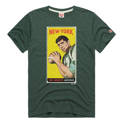 Joe Namath  Homage Unisex NFL Topps Trading Card Tri-Blend T-Shirt - New York Jets
