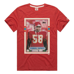 Derrick Thomas  Homage Unisex NFL Topps Trading Card Tri-Blend T-Shirt - Kansas City Chiefs