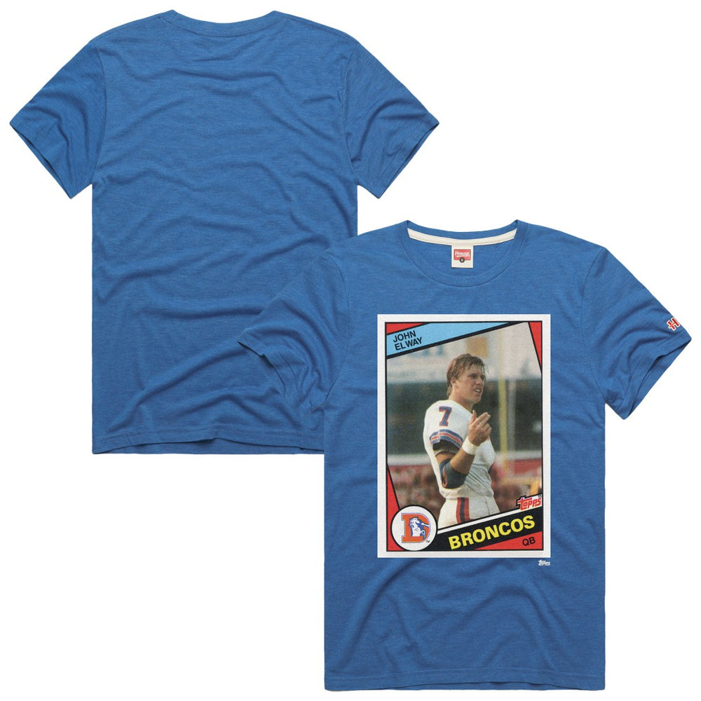 John Elway  Homage Unisex NFL Topps Trading Card Tri-Blend T-Shirt - Denver Broncos