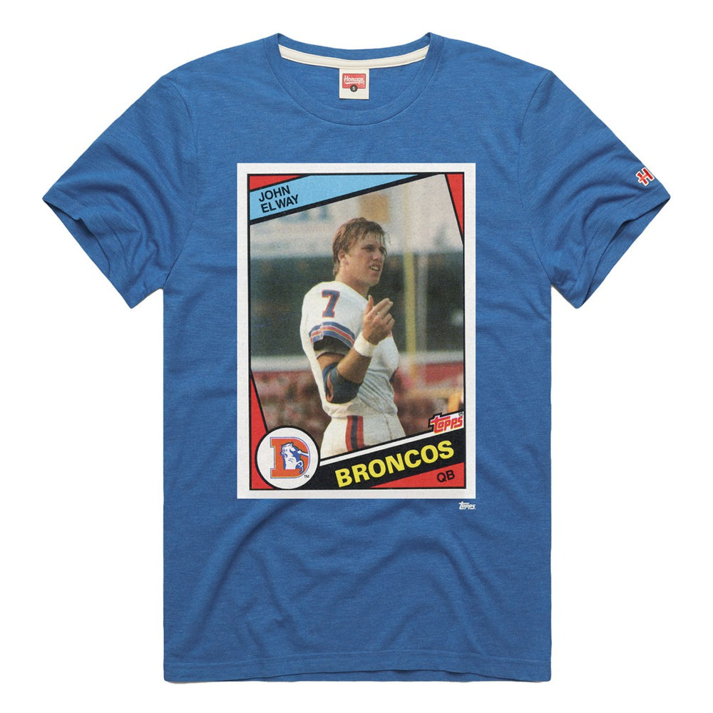 John Elway  Homage Unisex NFL Topps Trading Card Tri-Blend T-Shirt - Denver Broncos