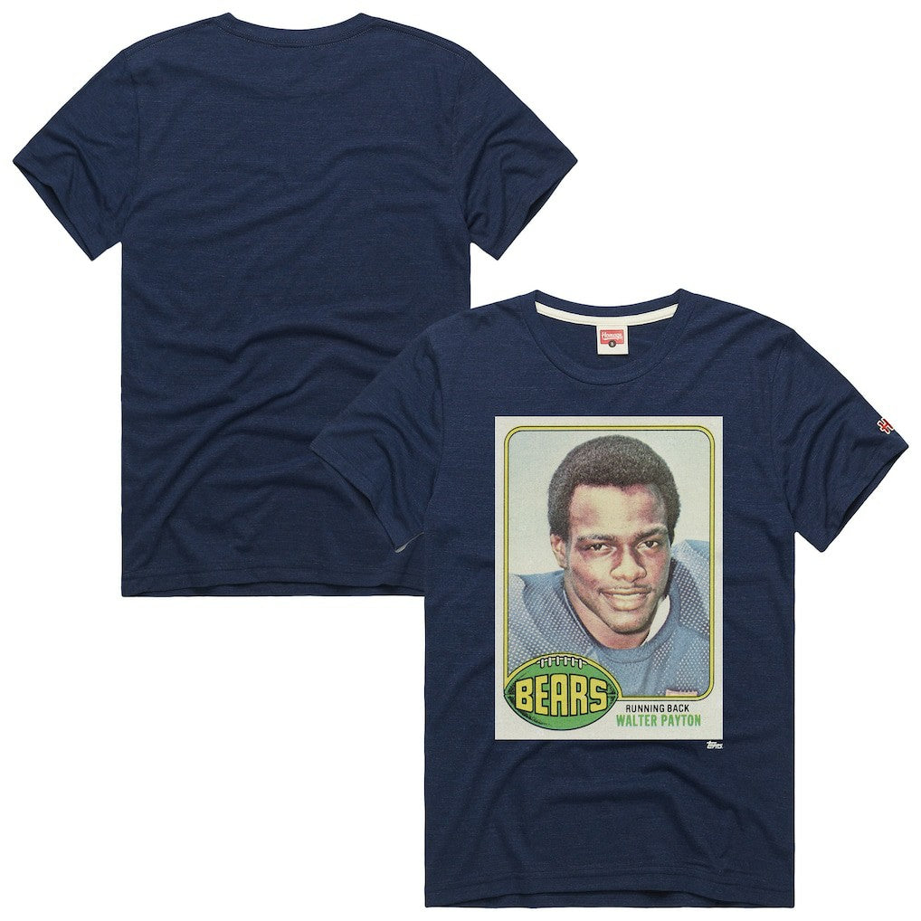 Walter Payton  Homage Unisex NFL Topps Trading Card Tri-Blend T-Shirt - Chicago Bears